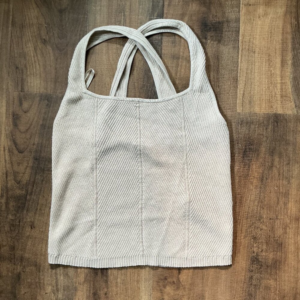 Abercrombie & Fitch Ribbed Knit‎ Cropped Tank Top | Size Large